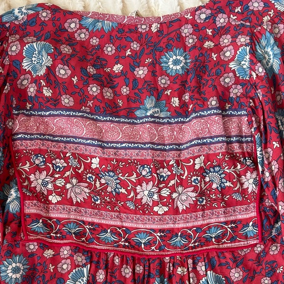 Spell Folk Town Blouse Wine - Picture 13 of 16